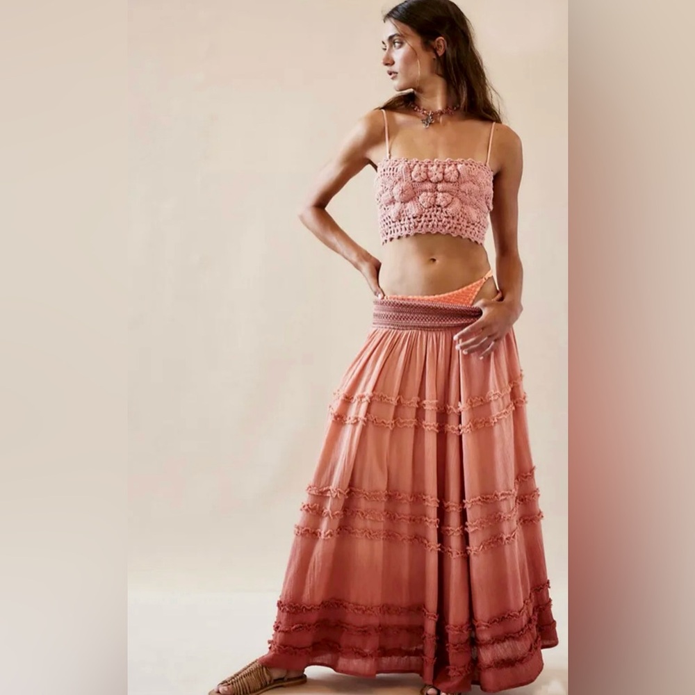 FREE PEOPLE Drift Away Crochet Tube Top